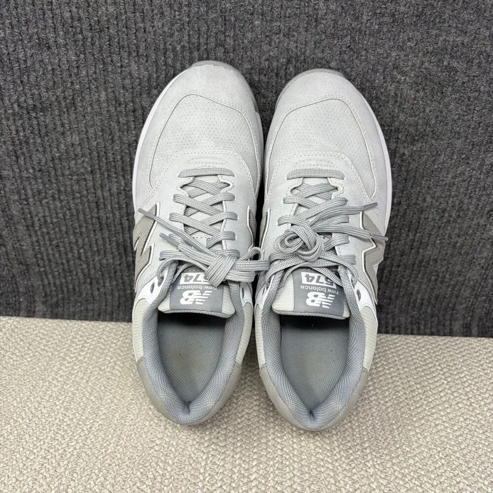 New Balance 574 Greens V2 Spikeless Golf Shoes Grey White Mens 9.5 2E WIDE